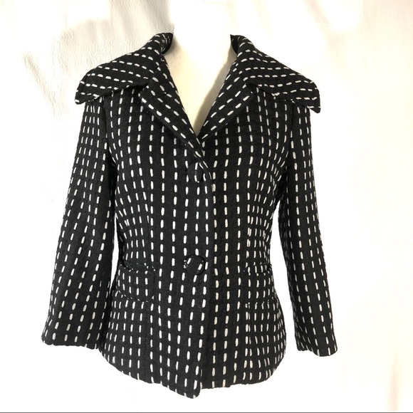 Tulle Jackets & Blazers - Tulle Black and Gray Crop Jacket with 3/4 Sleeves